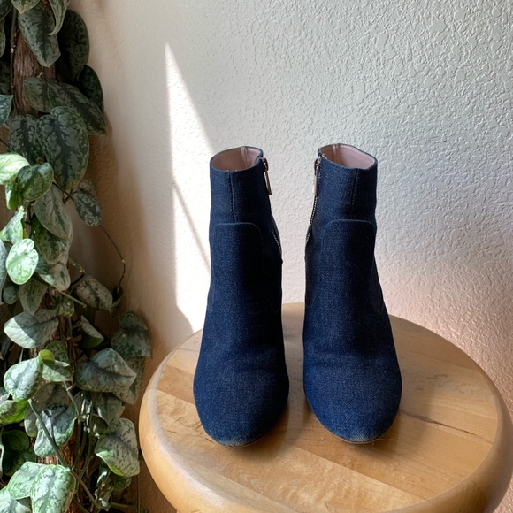 Denim Zara Booties with Wooden Heel - Picture 3 of 7